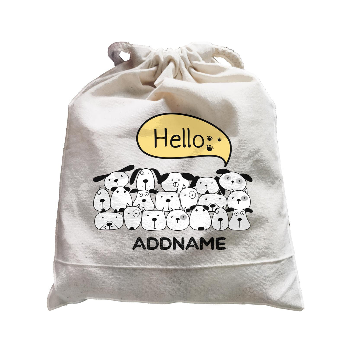Cute Animals And Friends Series Hello Dogs Group Addname Satchel