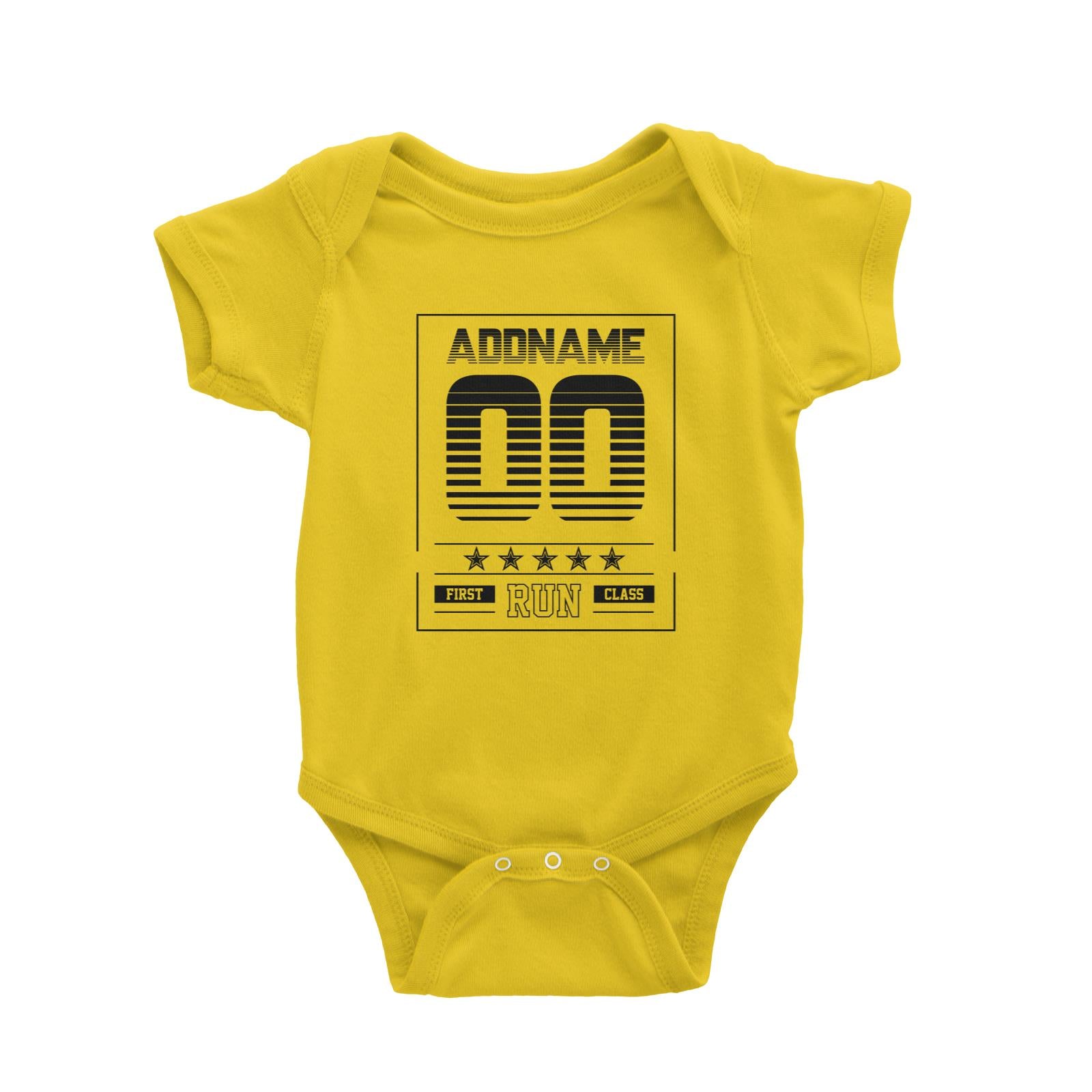 First Run Class Personalizable with Name and Number Baby Romper