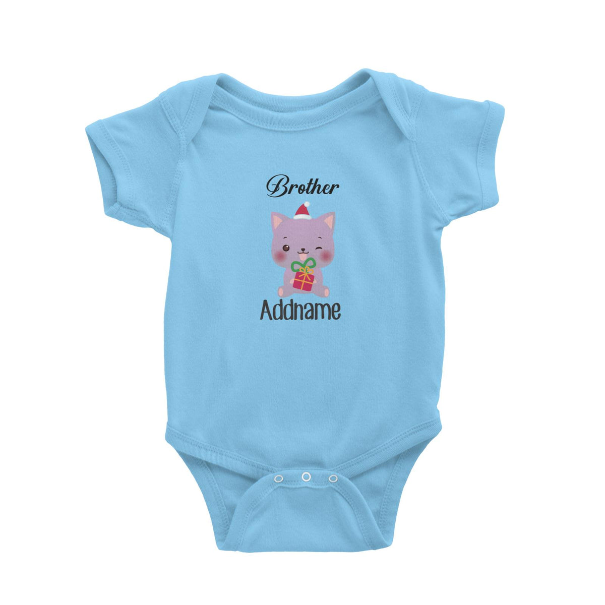 Christmas Cute Animal Series Brother Cat Baby Romper