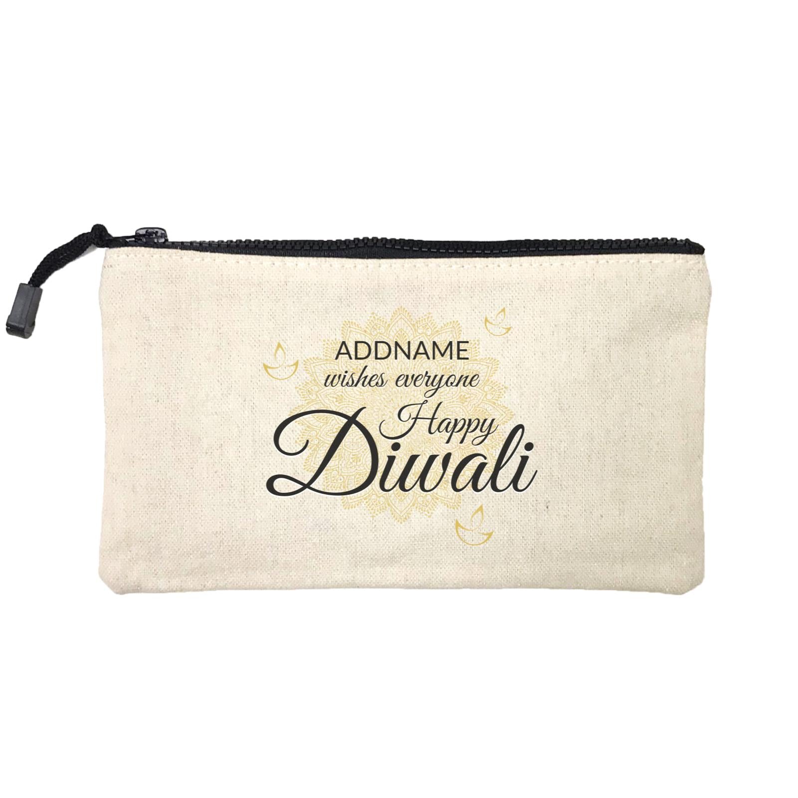 Addname Wishes Everyone Happy Diwali with Mandala Mini Accessories Stationery Pouch