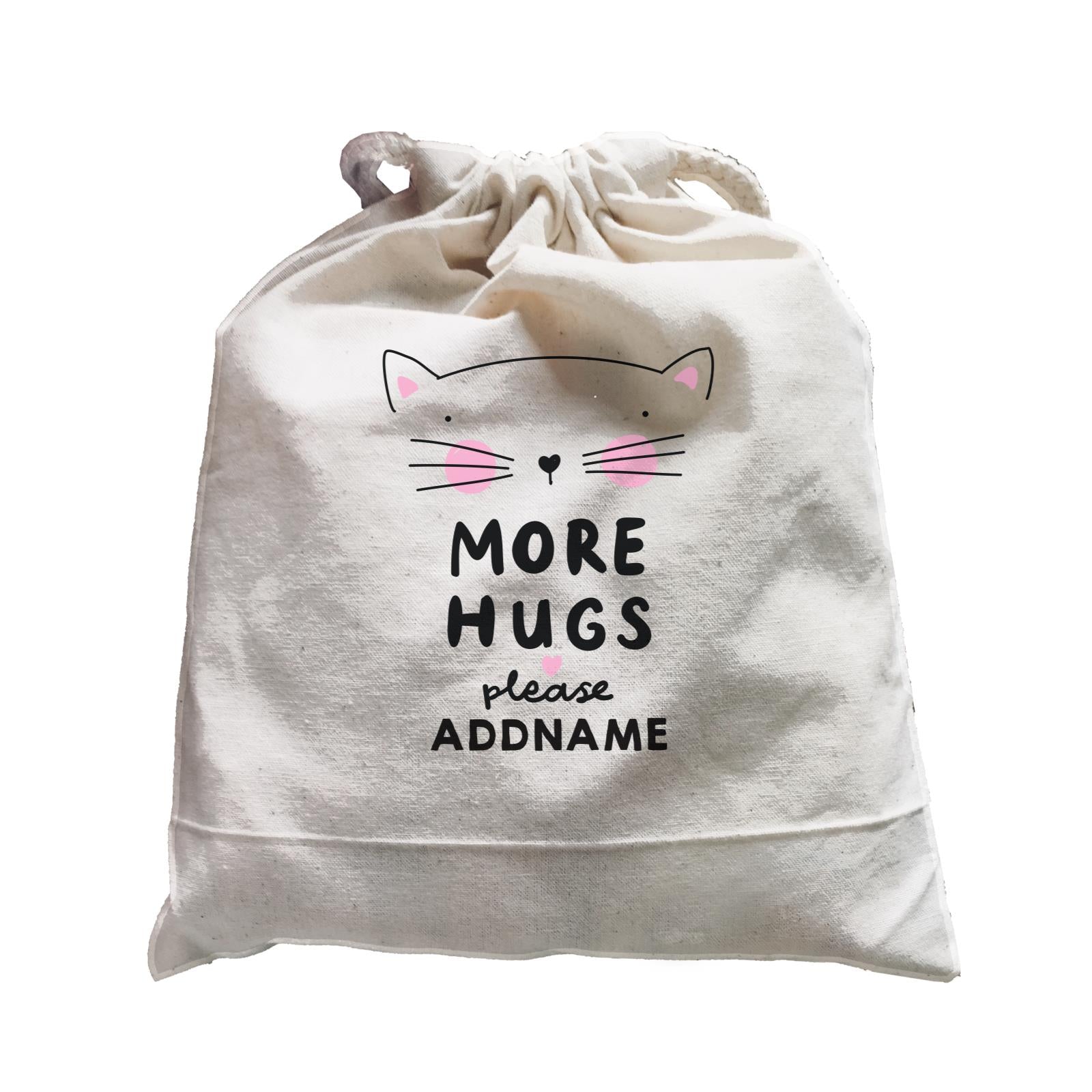 Cool Vibrant Series More Hugs Please Kitty FaceAddname Satchel