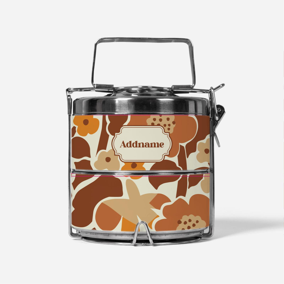 Navian Series - Brown Two Tier Tiffin Carrier Hustle Bright