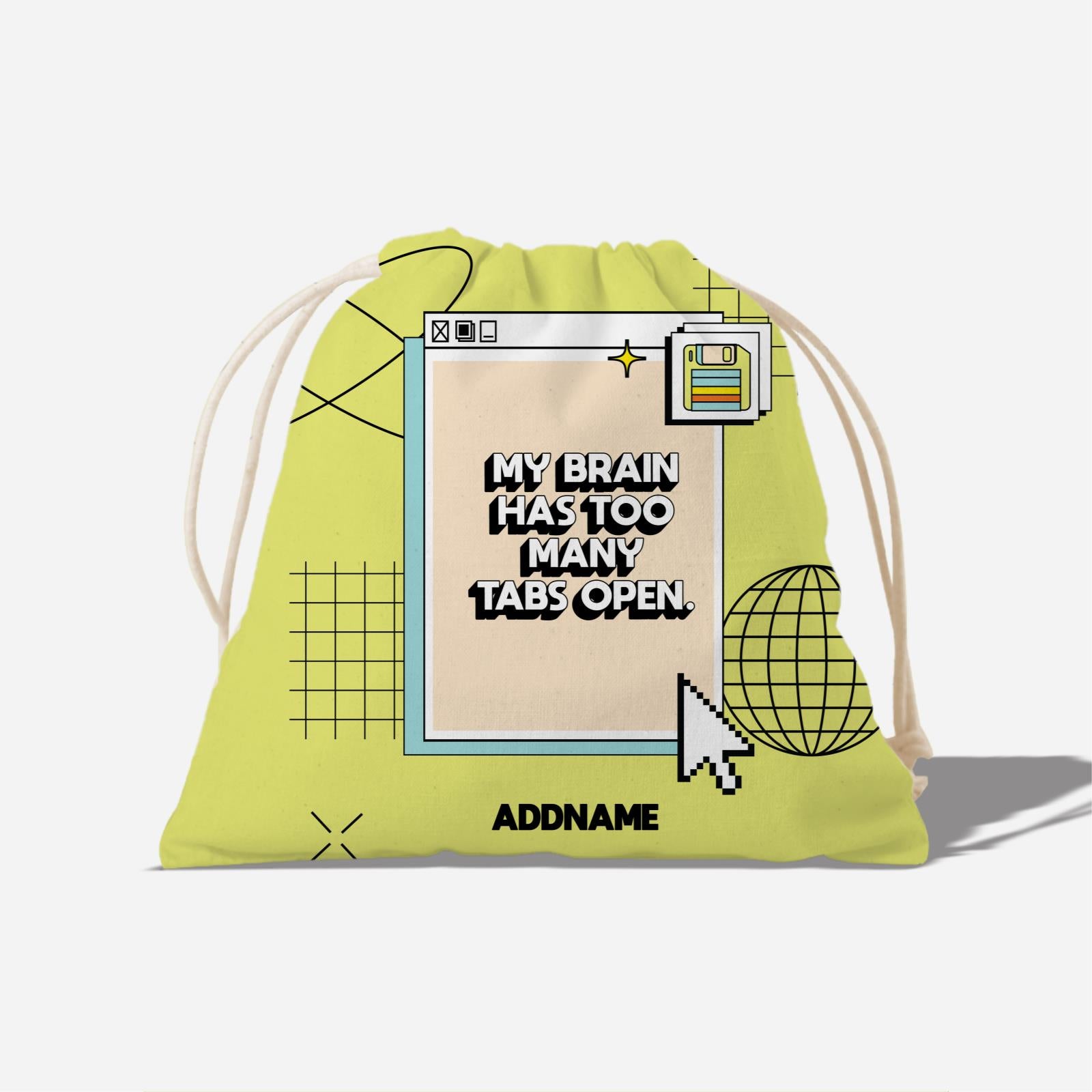 Be Confident Series Satchel - My Brain Has Too Many Tabs Open Green