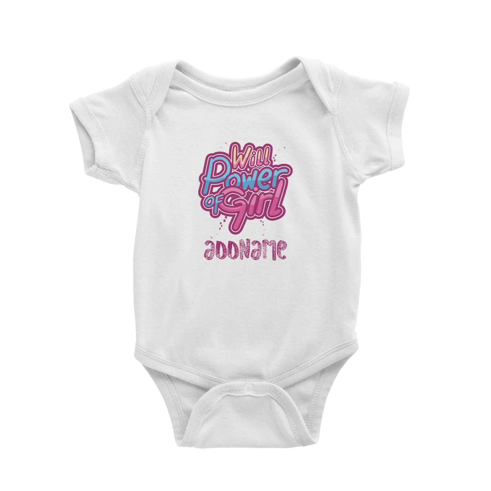 Cool Cute Words Will Power Of Girl Addname Baby Romper