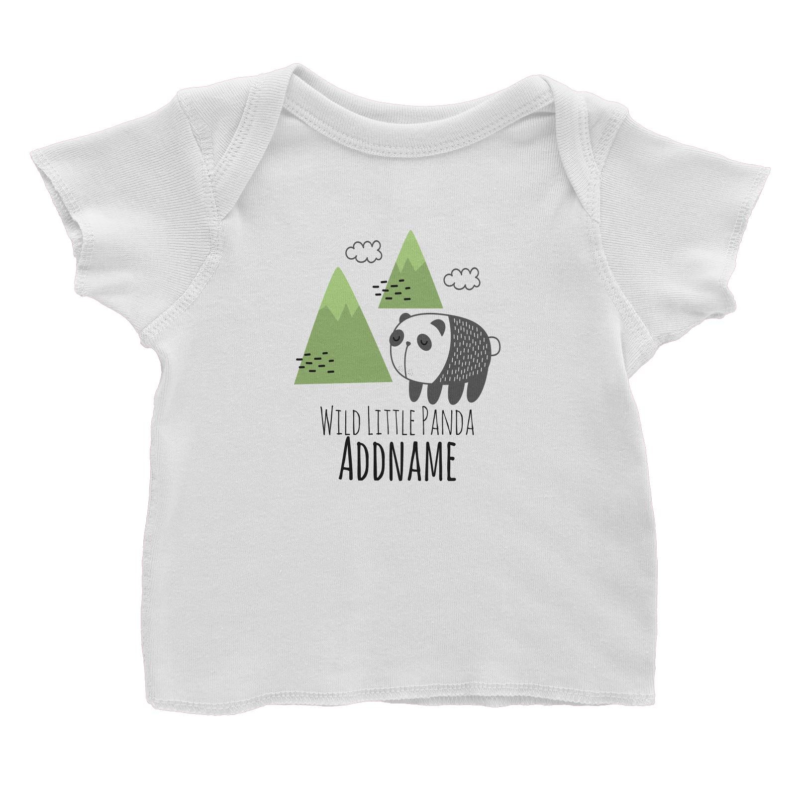 Drawn Adorable Animals Wild Little Panda Addname Baby T-Shirt