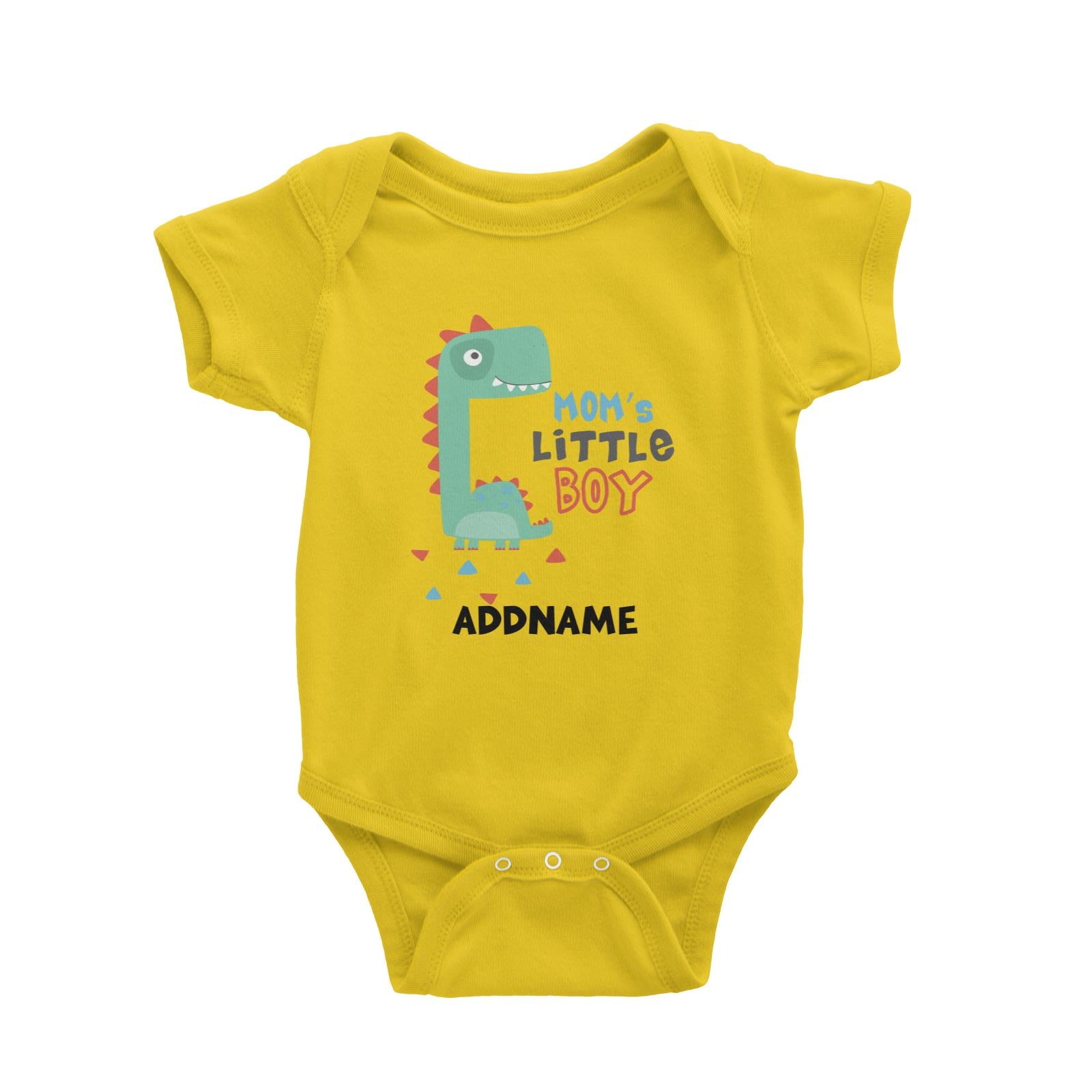 Mom's Little Boy Dinosaur Addname Baby Romper