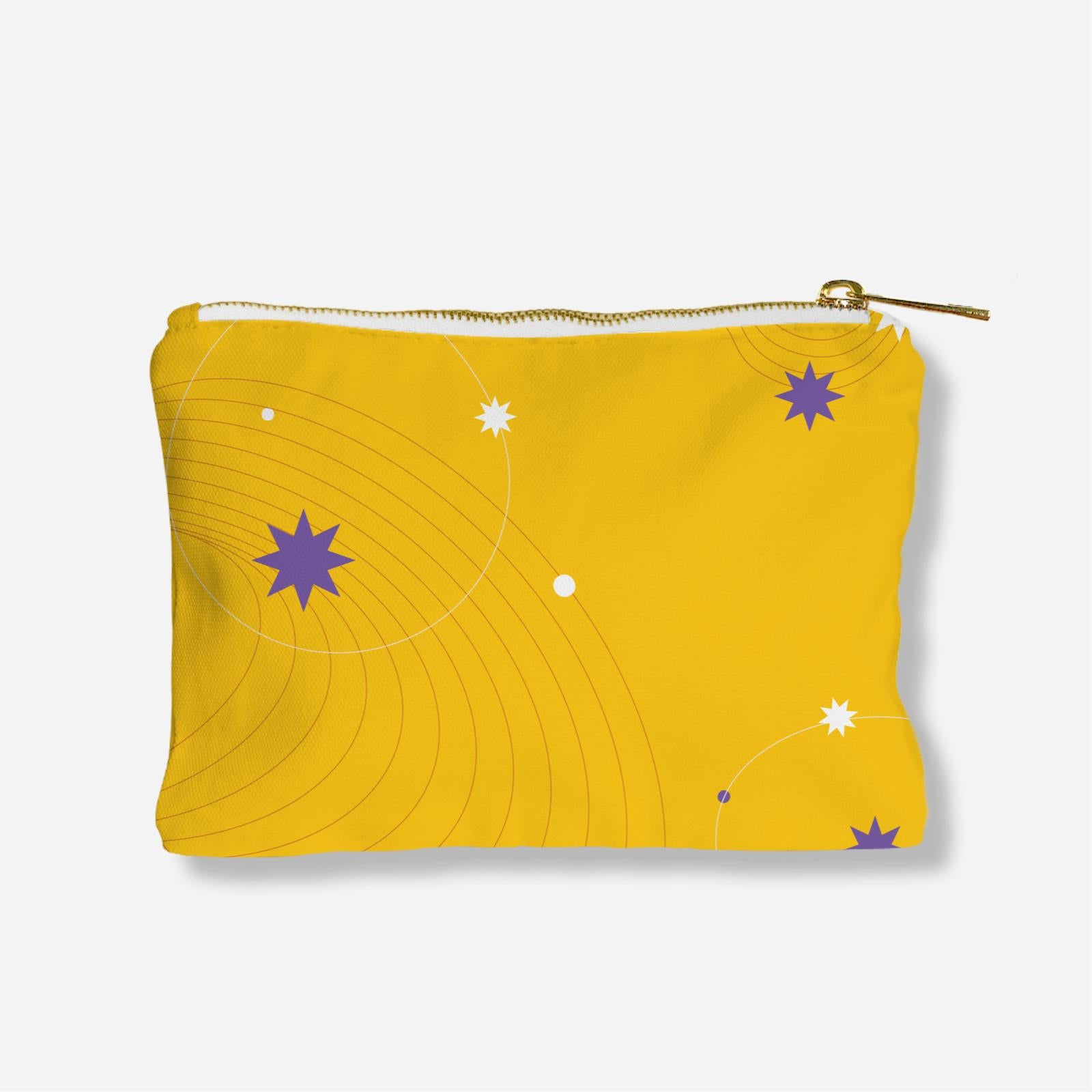 Be Confident Series Zipper Pouch - A Goal Without a Plan Is Just A Wish - Yellow