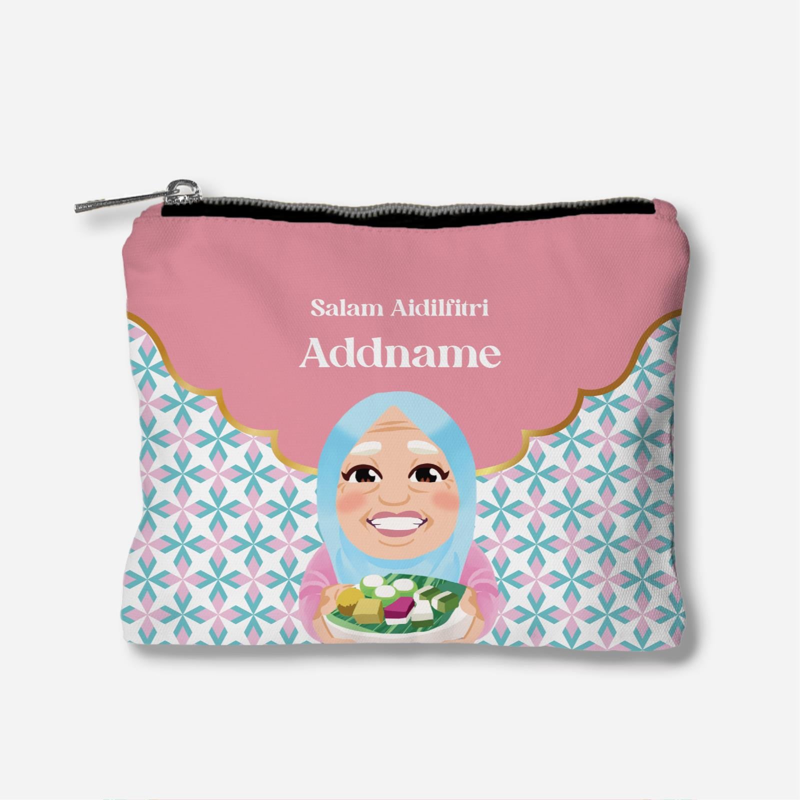 Seindah Lebaran Full Print Zipper Pouch - Opah