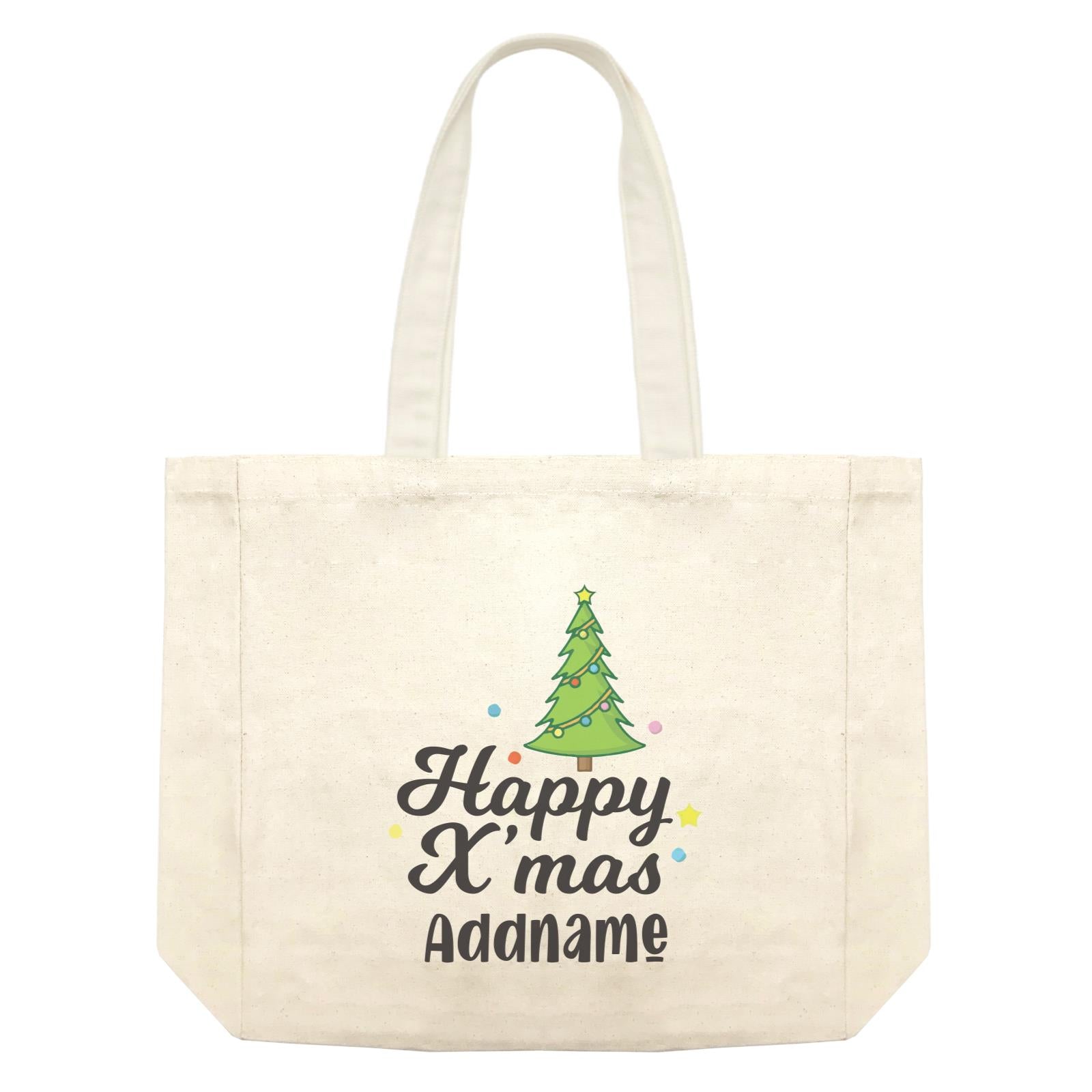 Christmas Series Christmas Tree Happy X'mas Shopping Bag