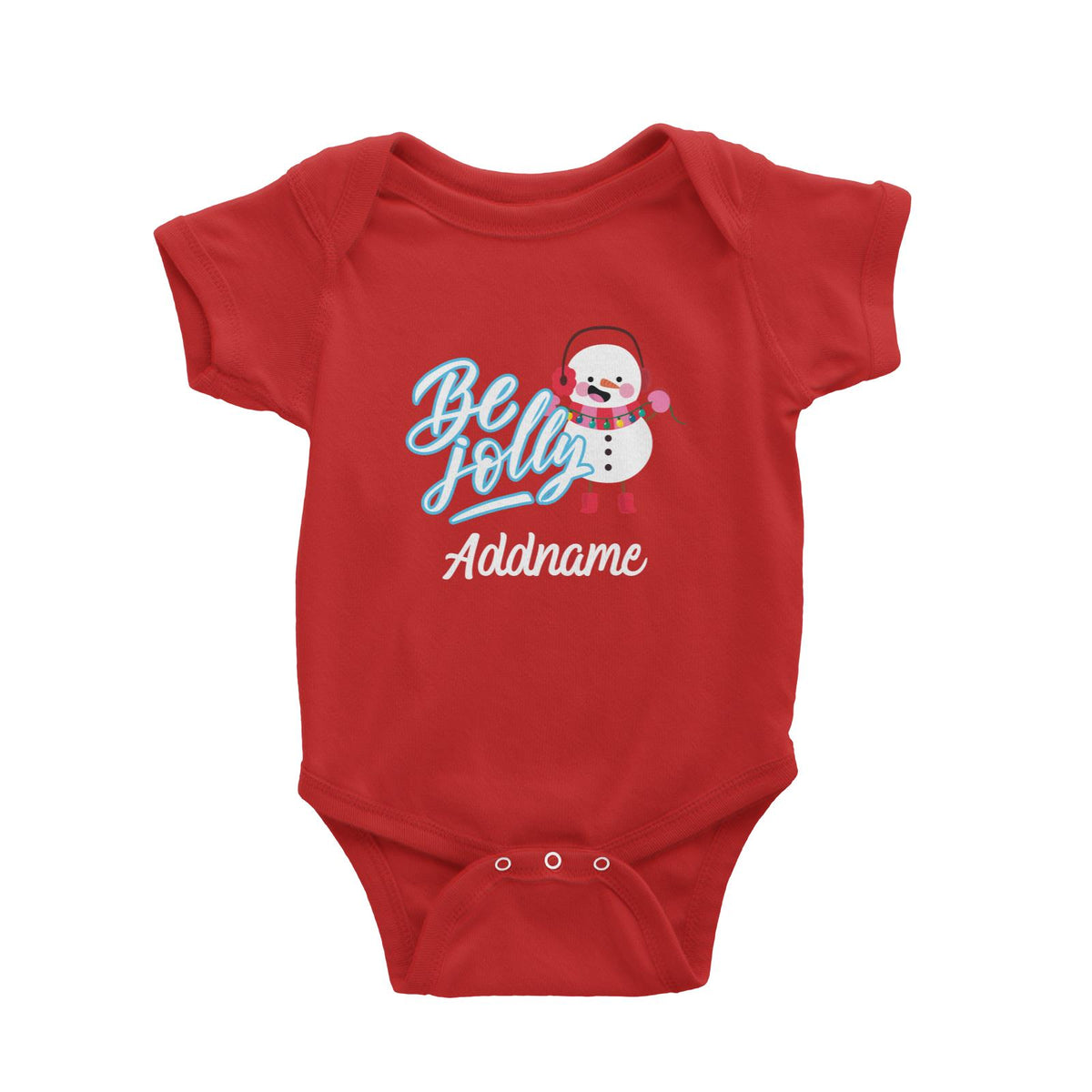 Christmas Series Happy Snowman Be Jolly Baby Romper