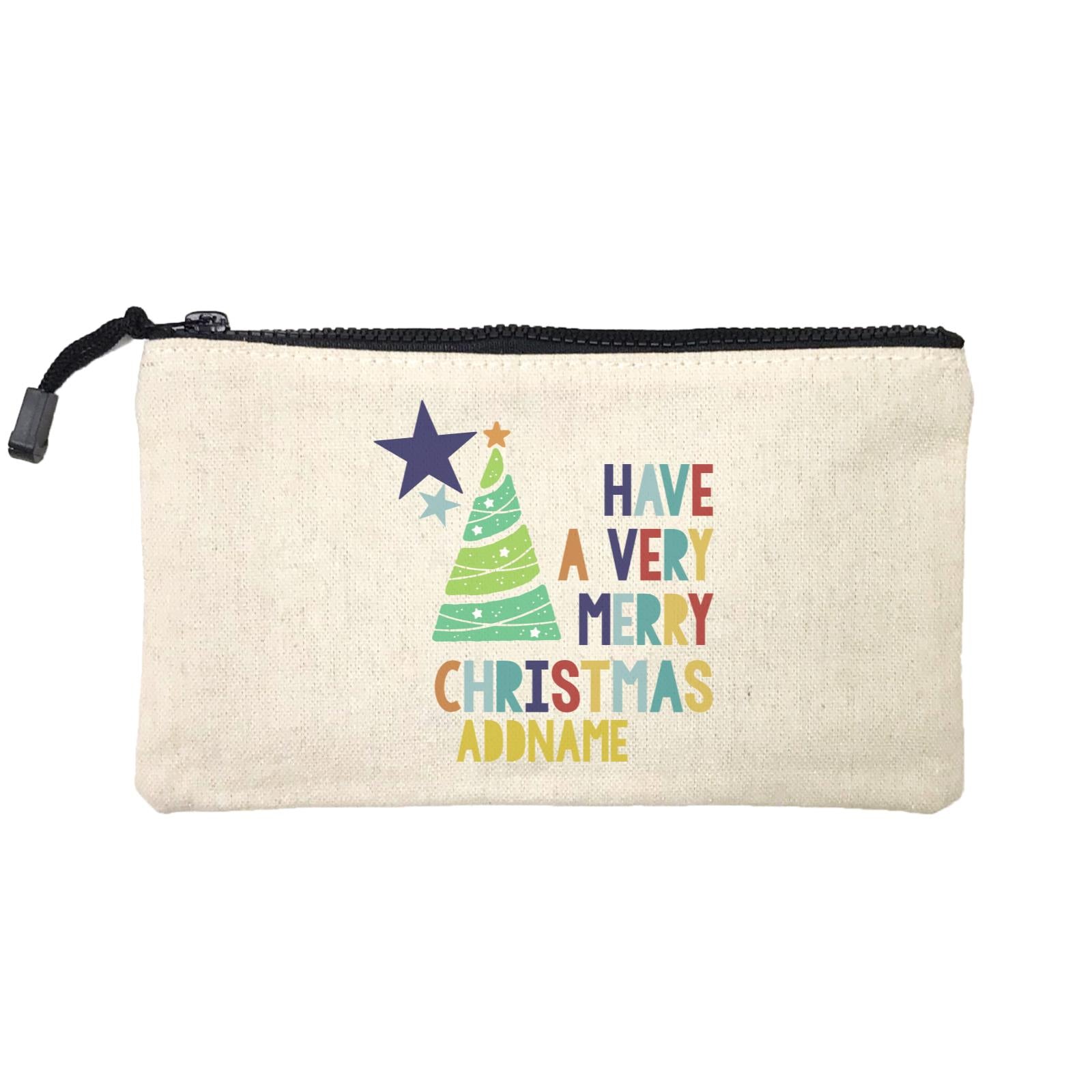 Xmas Have A Very Merry Christmas with Christmas Tree Mini Accessories Stationery Pouch