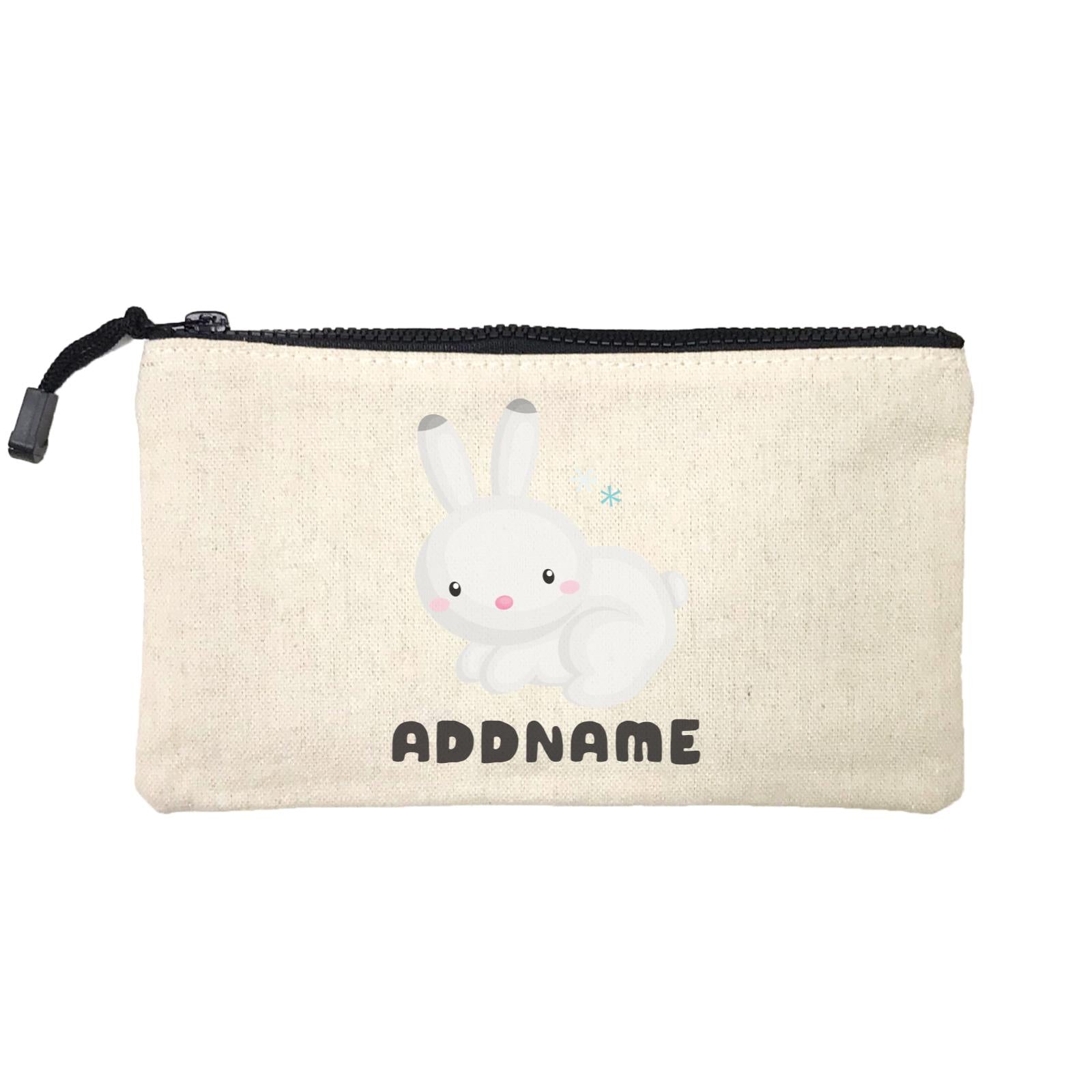 Birthday Winter Animals Snow Rabbit Addname Mini Accessories Stationery Pouch