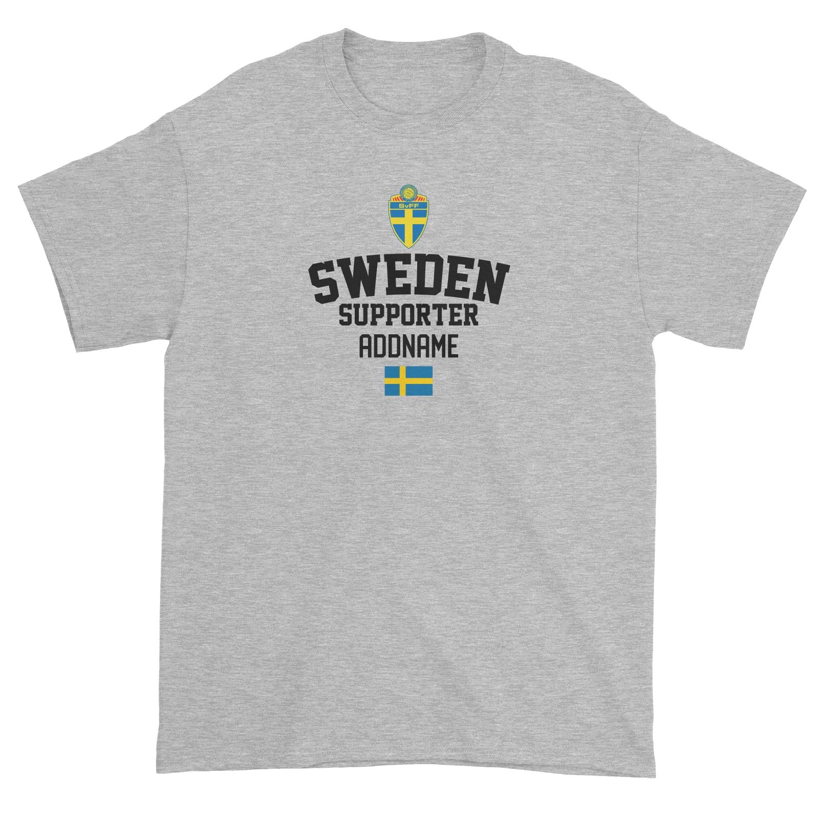 Sweden Supporter World Cup Addname Unisex T-Shirt