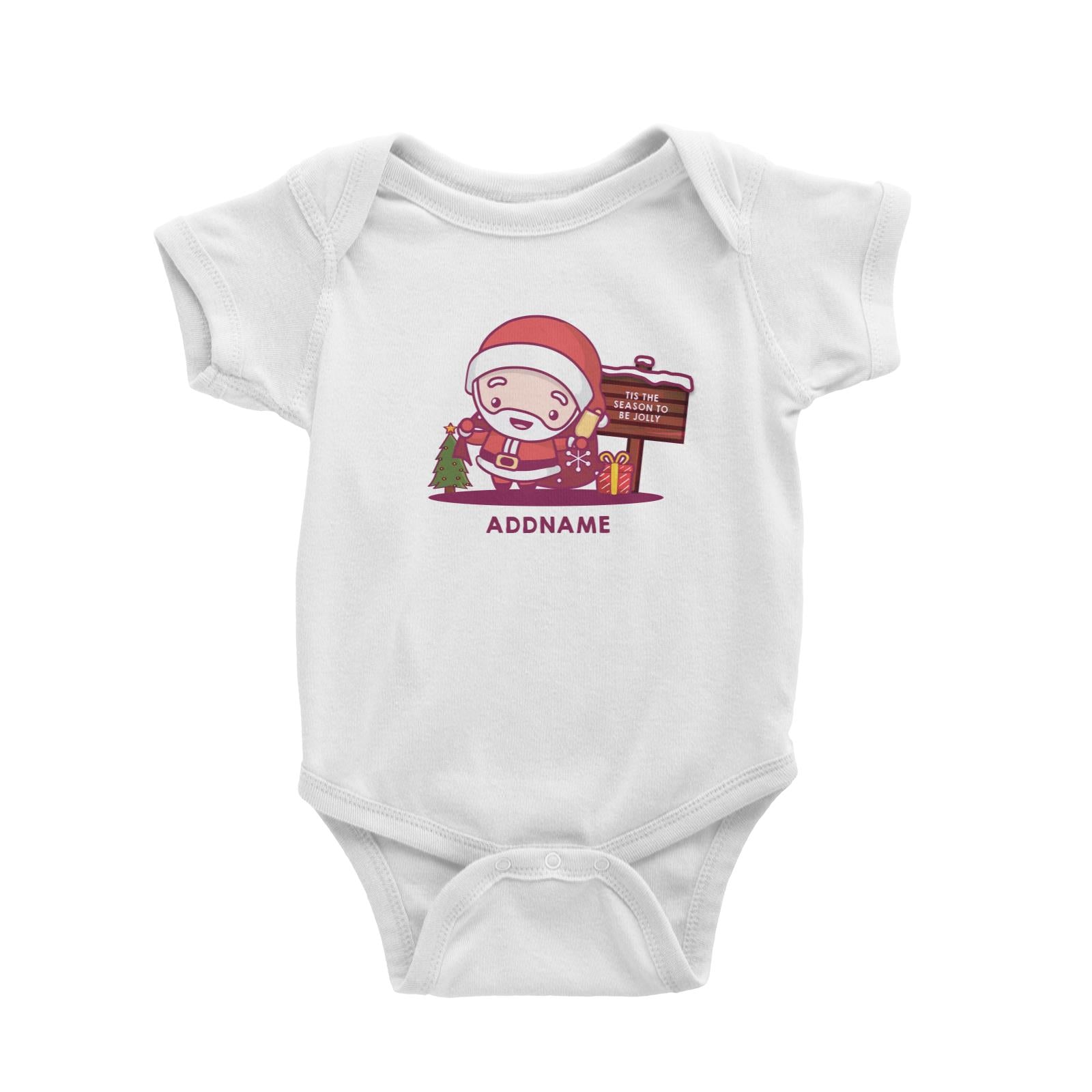 Christmas Cute Jolly Series Santa Addname Baby Romper