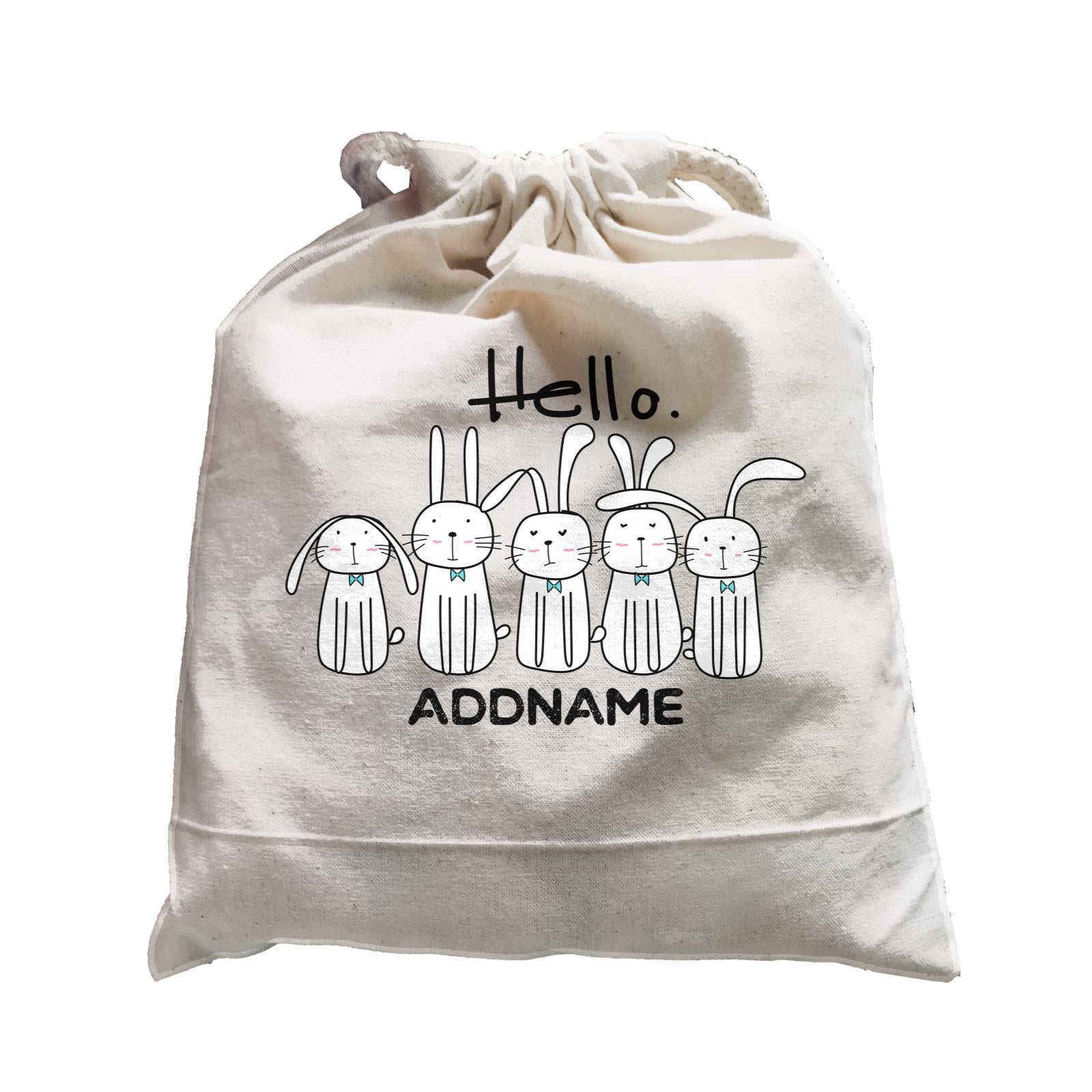 Cute Animals And Friends Series Hello Rabbits Group Addname Satchel