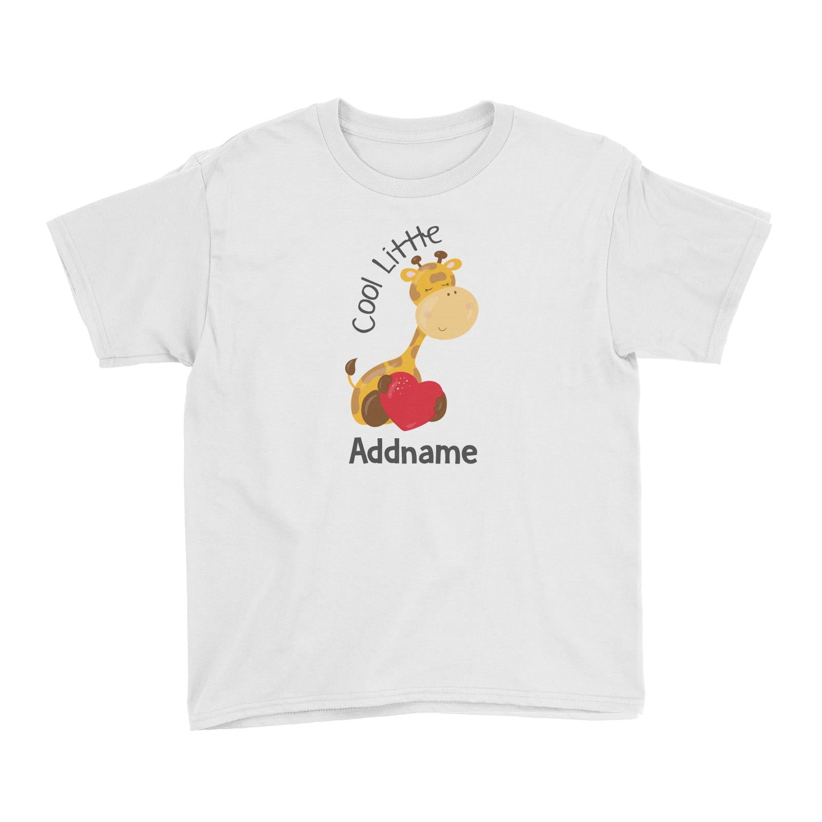 Animal Hearts Cool Little Giraffe Addname Kid's T-Shirt