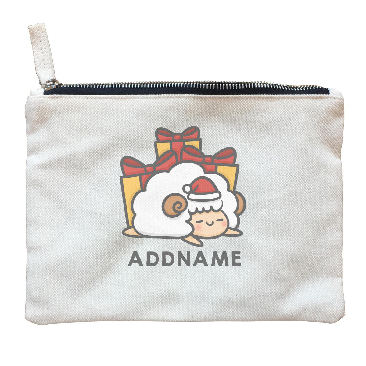 Xmas Cute Sleeping Sheep Addname Accessories Zipper Pouch