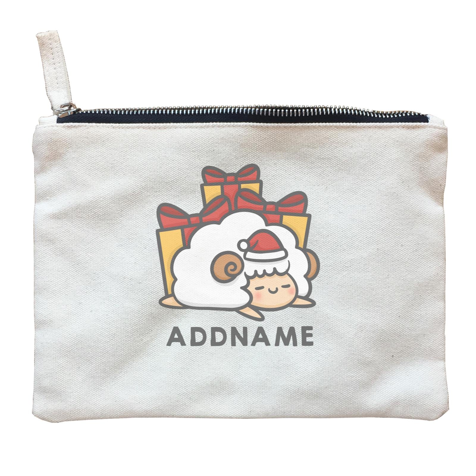 Xmas Cute Sleeping Sheep Addname Accessories Zipper Pouch