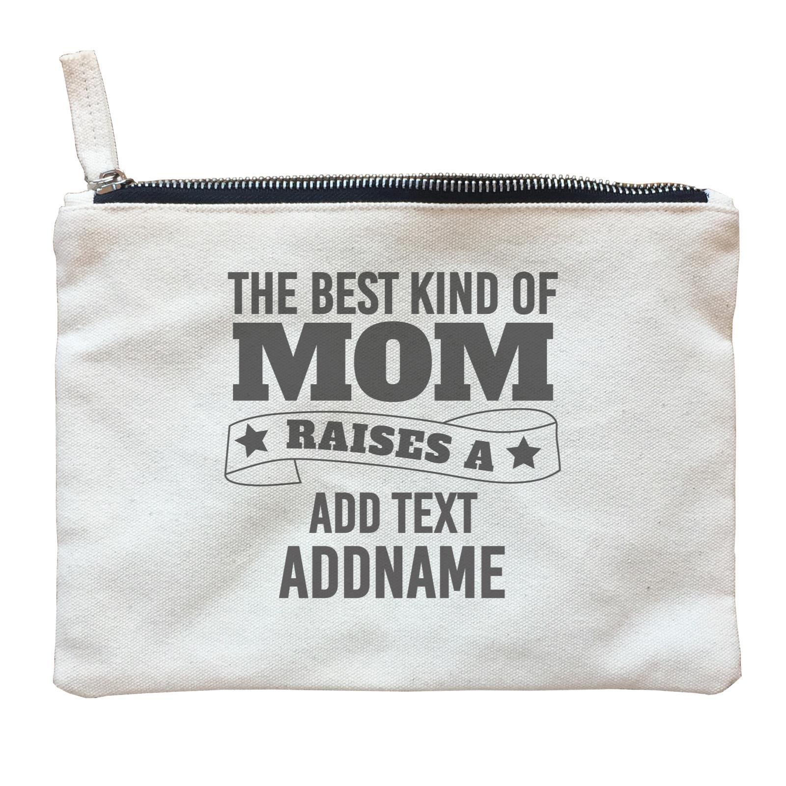 Awesome Mom 2 The Best Kind Of Mom Raises A Add Text And Addname Zipper Pouch