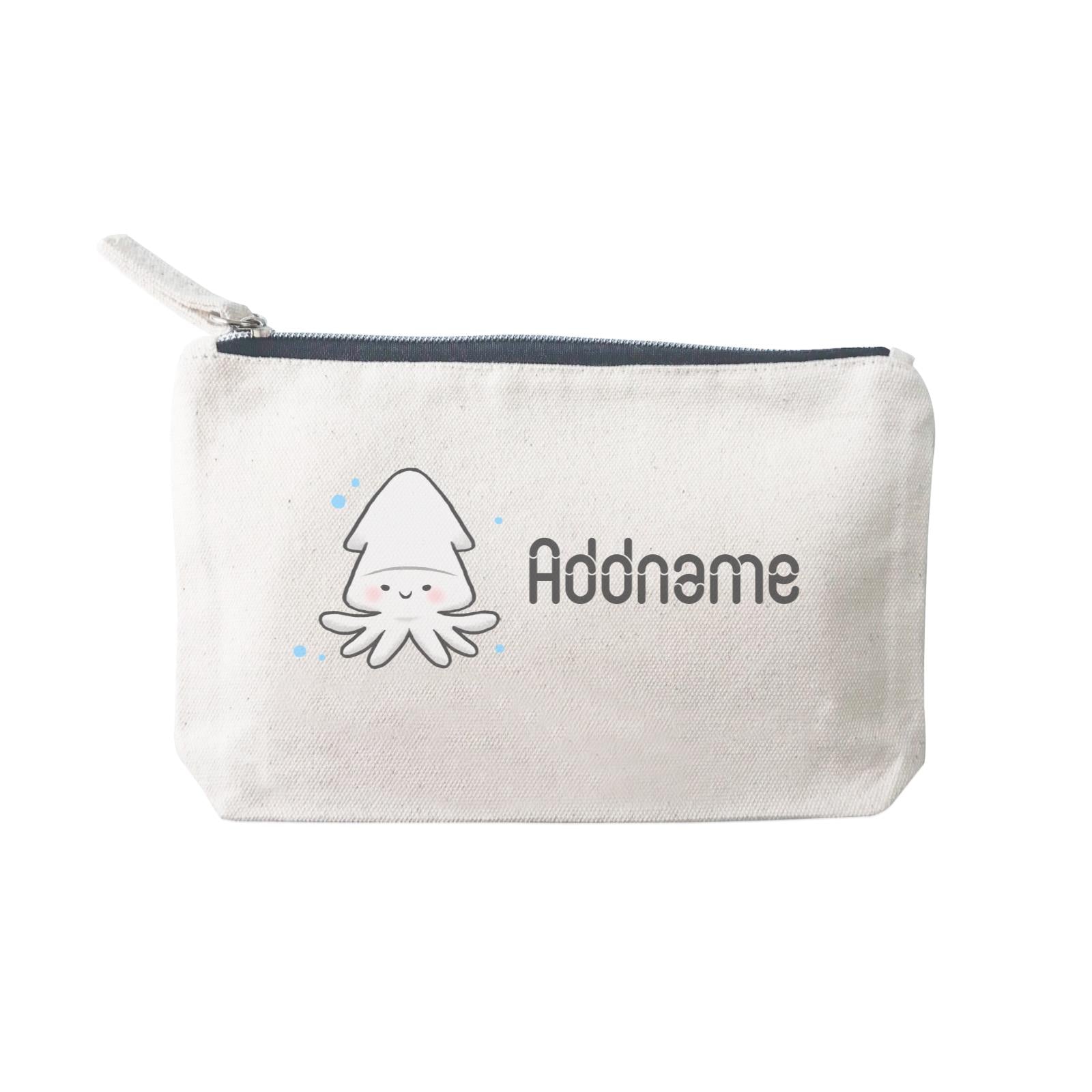 Cute Hand Drawn Style Squid Addname SP Stationery Pouch 2