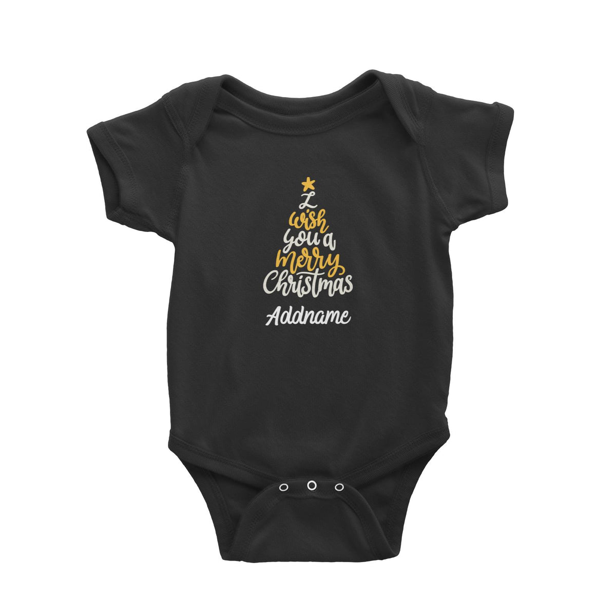 Christmas Series I Wish You A Merry Christmas Tree Baby Romper