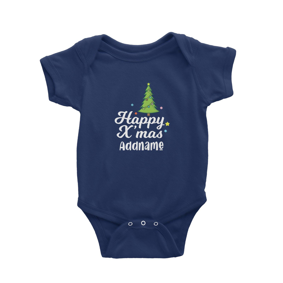 Christmas Series Christmas Tree Happy X'mas Baby Romper