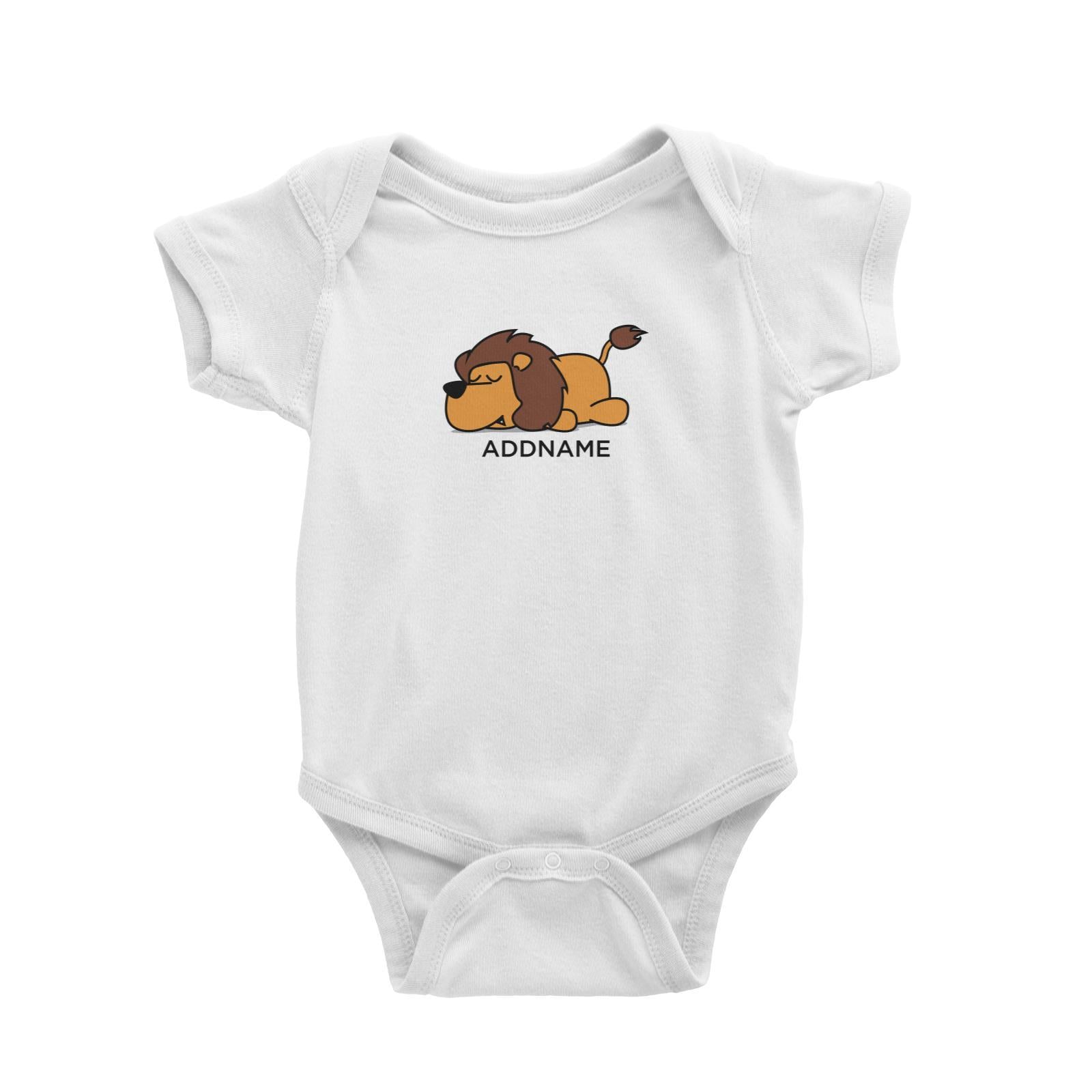 Lazy Lion Addname Baby Romper