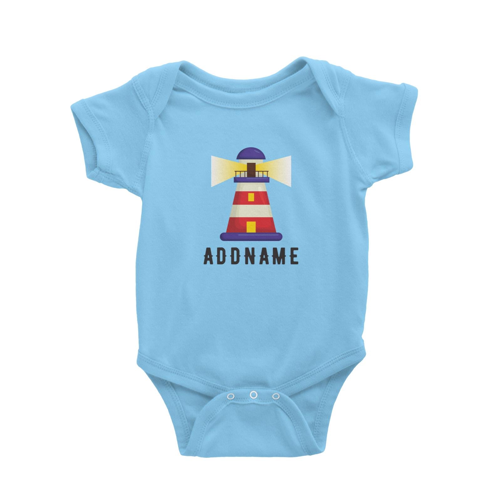 Birthday Sailor Lighthouse Addname Baby Romper