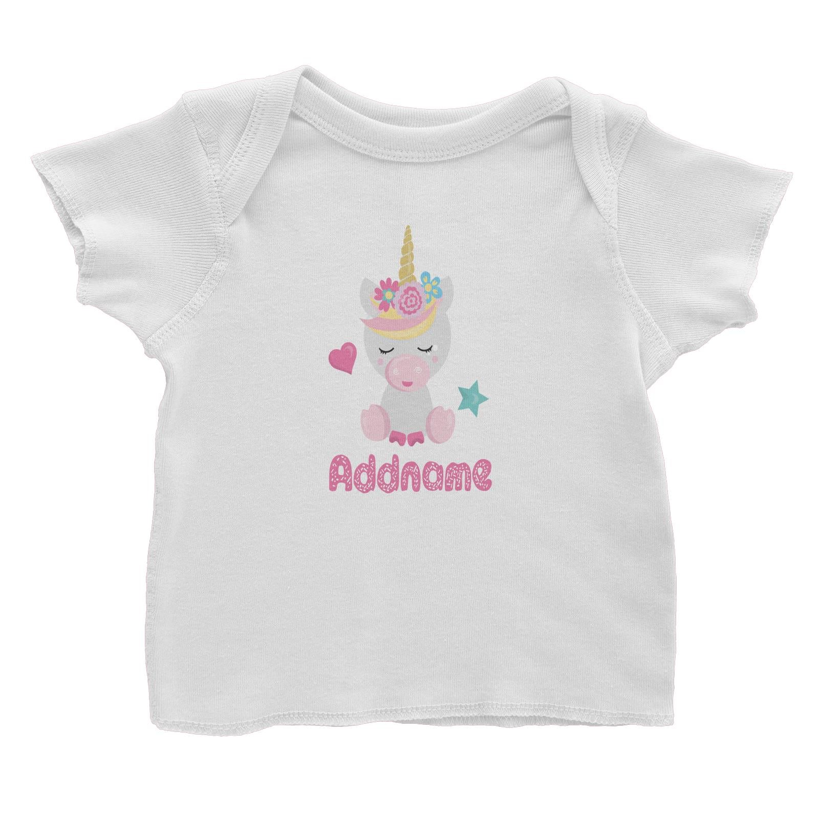 Magical Sweets Cute Unicorn Addname Baby T-Shirt