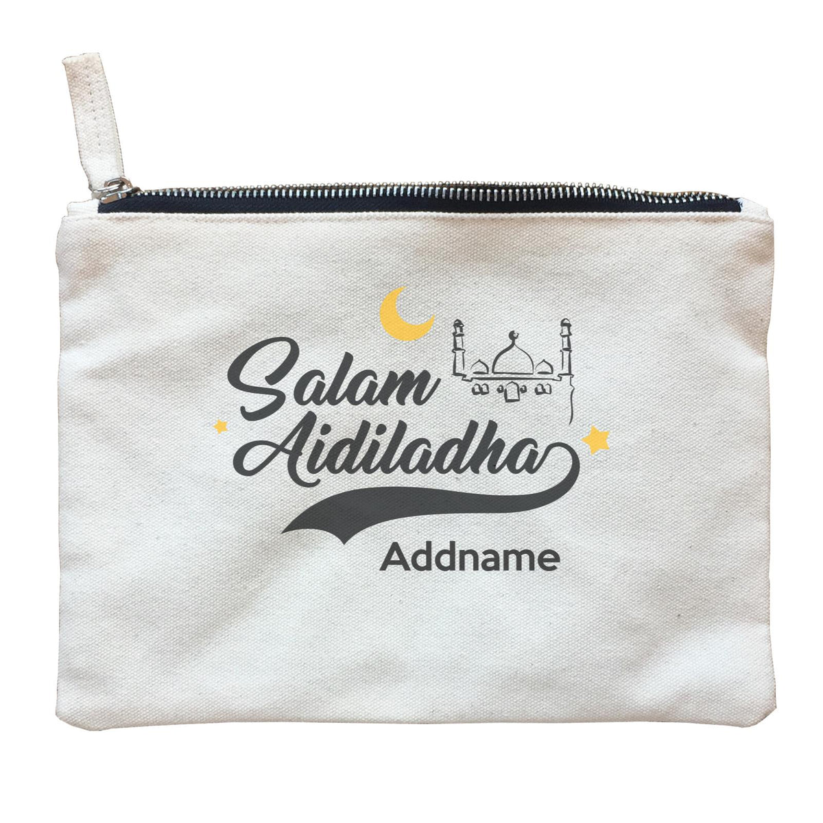 Raya Typography Salam Aidiladha Addname Zipper Pouch