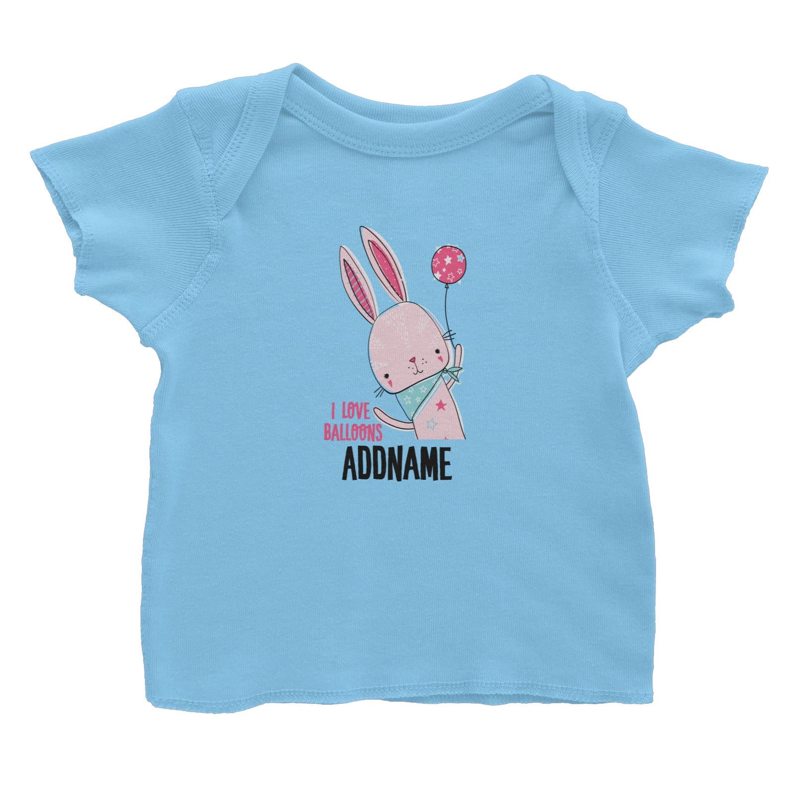 Cool Vibrant Series I Love Balloons Addname Baby T-Shirt