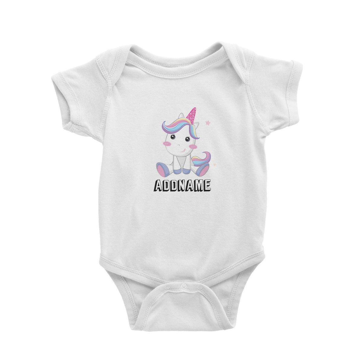 Birthday Unicorn Cute Looking Addname Baby Romper