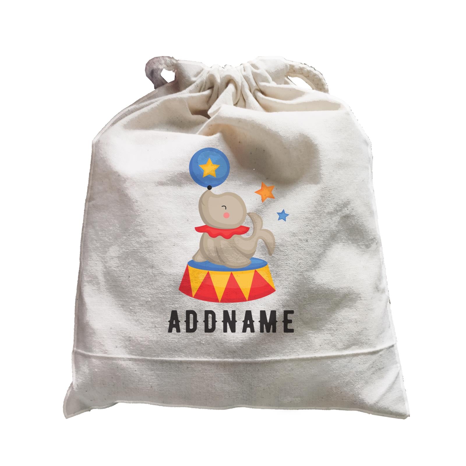Birthday Circus Seal Playing Ball Addname Satchel