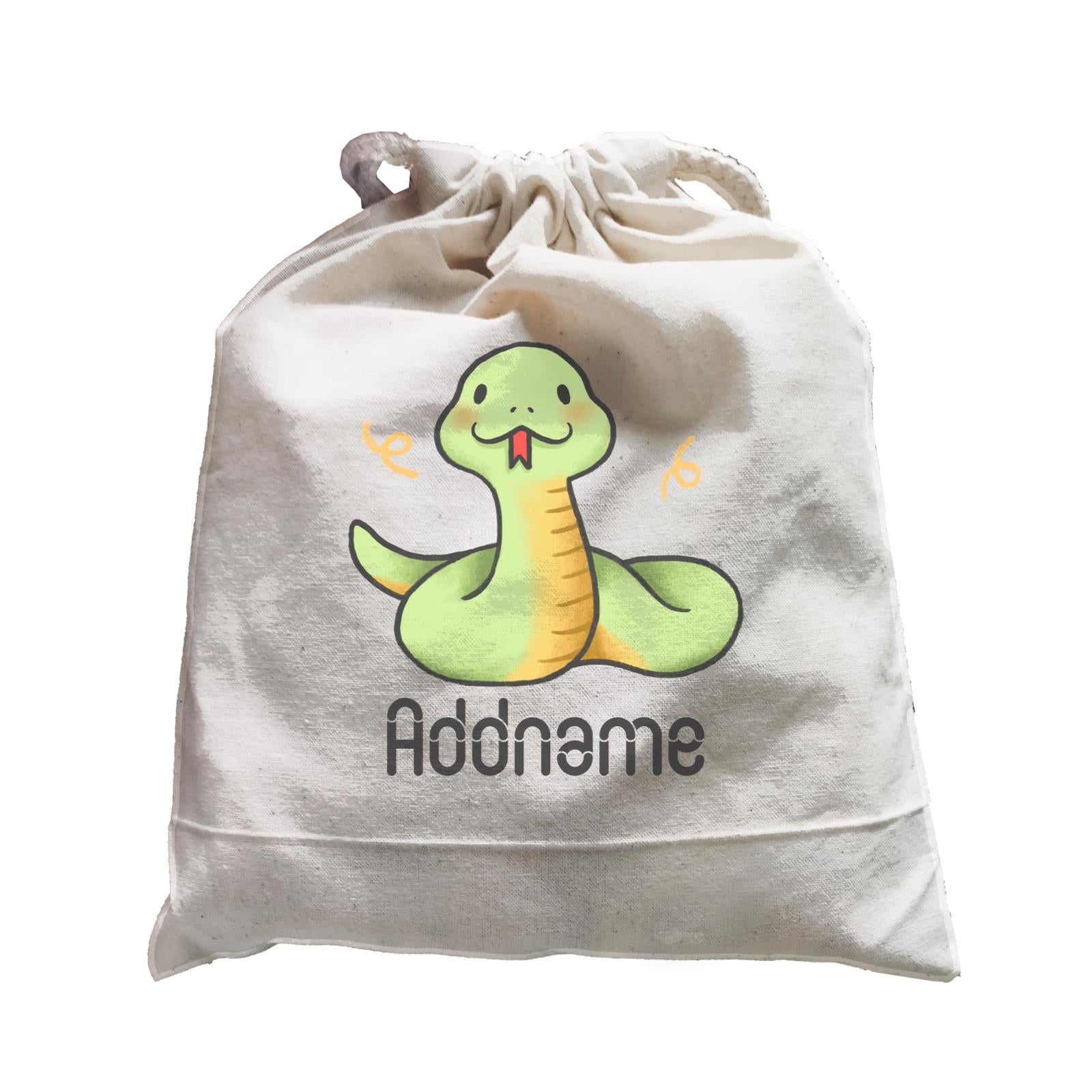 Cute Hand Drawn Style Snake Addname Satchel