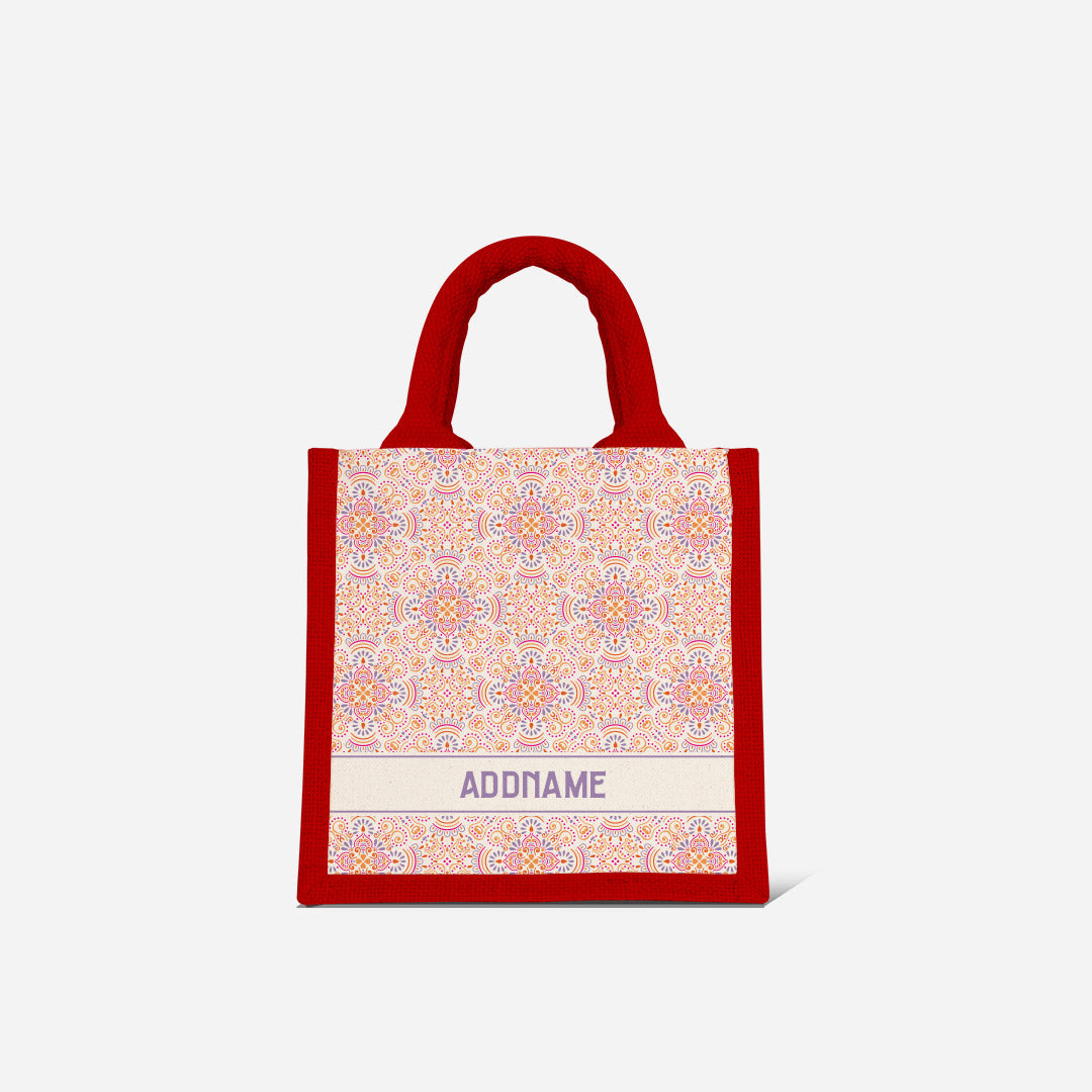 Pookal Series Half Lining Lunch Bag - Triumph Red