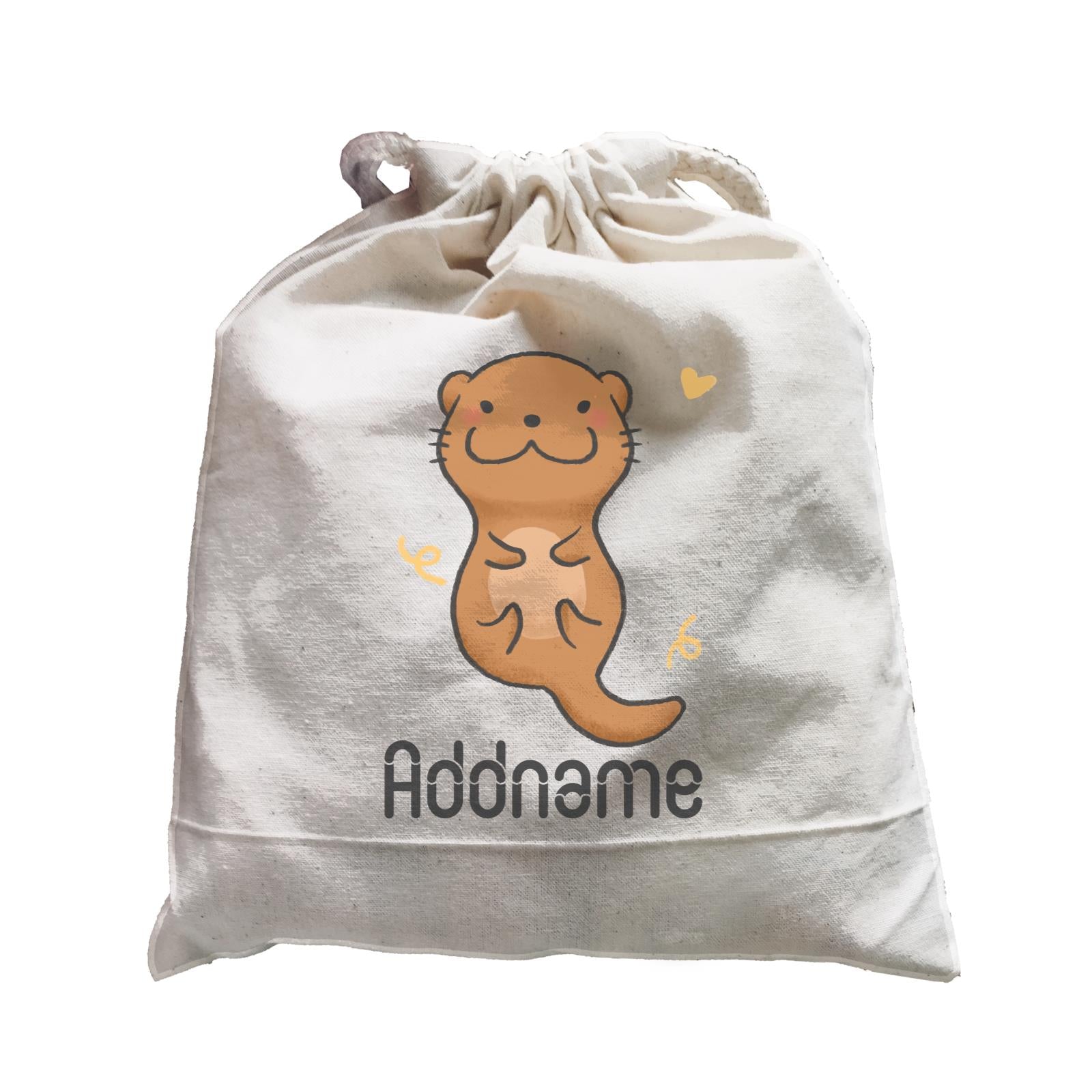 Cute Hand Drawn Style Otter Addname Satchel