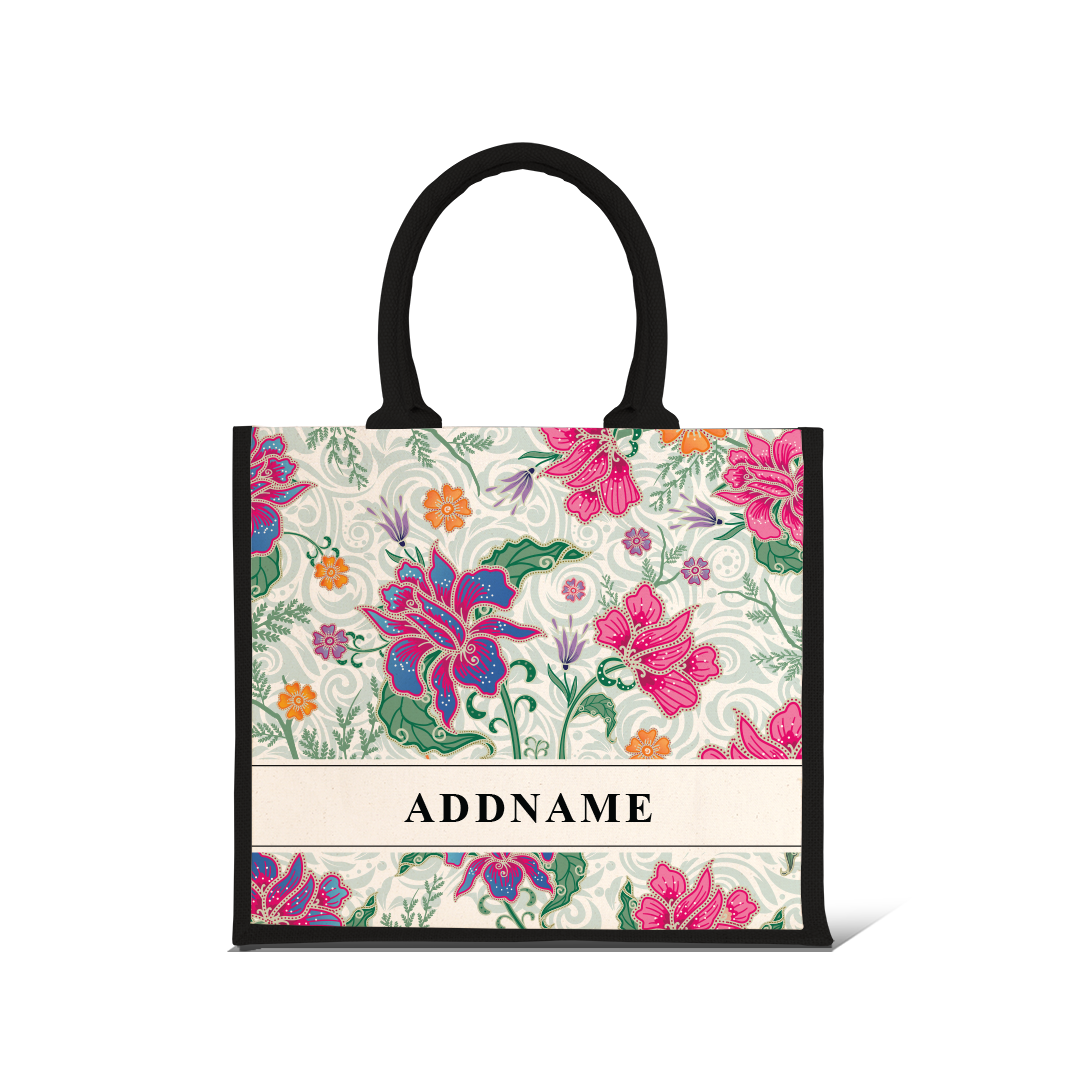 Modern Mahsuri Series - Legend Green Half Lining Jute Bag