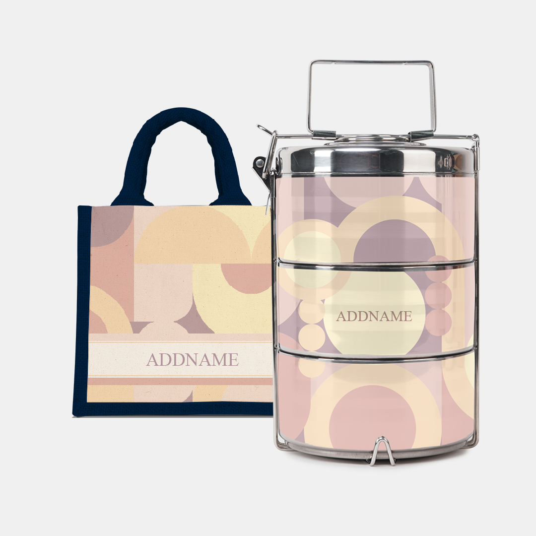 Ryn Series - Markisa - Lunch Tote Bag with Three-Tier Tiffin Carrier