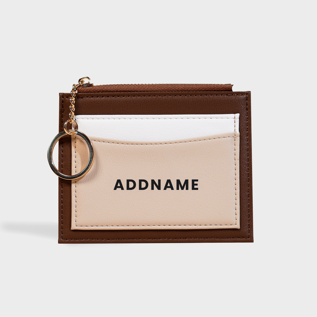Victoria Chain CardHolder - Khaki Brown