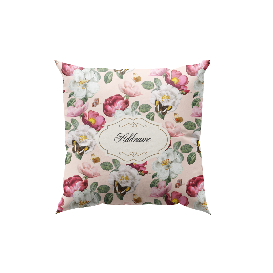 Poetic Botanic Full Print Cushion Cover with Inner Cushion