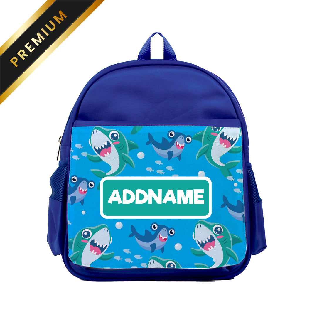 Cute Shark Blue Premium Kiddies Bag