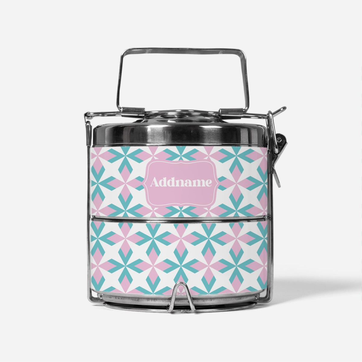 Ixora Series Two Tier Tiffin Carrier - Light Pink