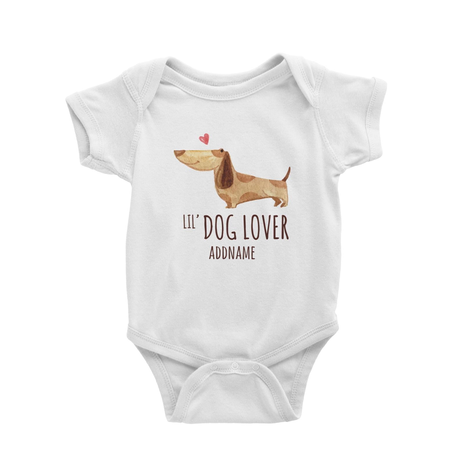 Lil Dog Lover White Baby Romper