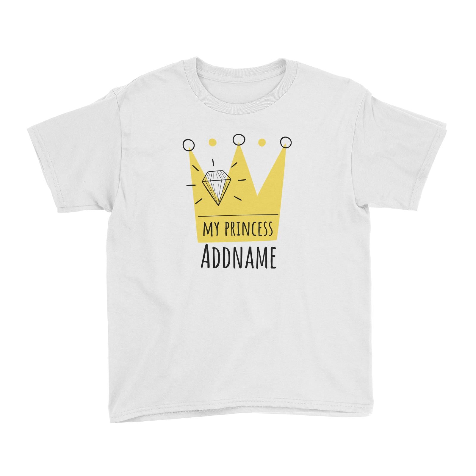 Drawn Crown My Princess Addname Kid's T-Shirt