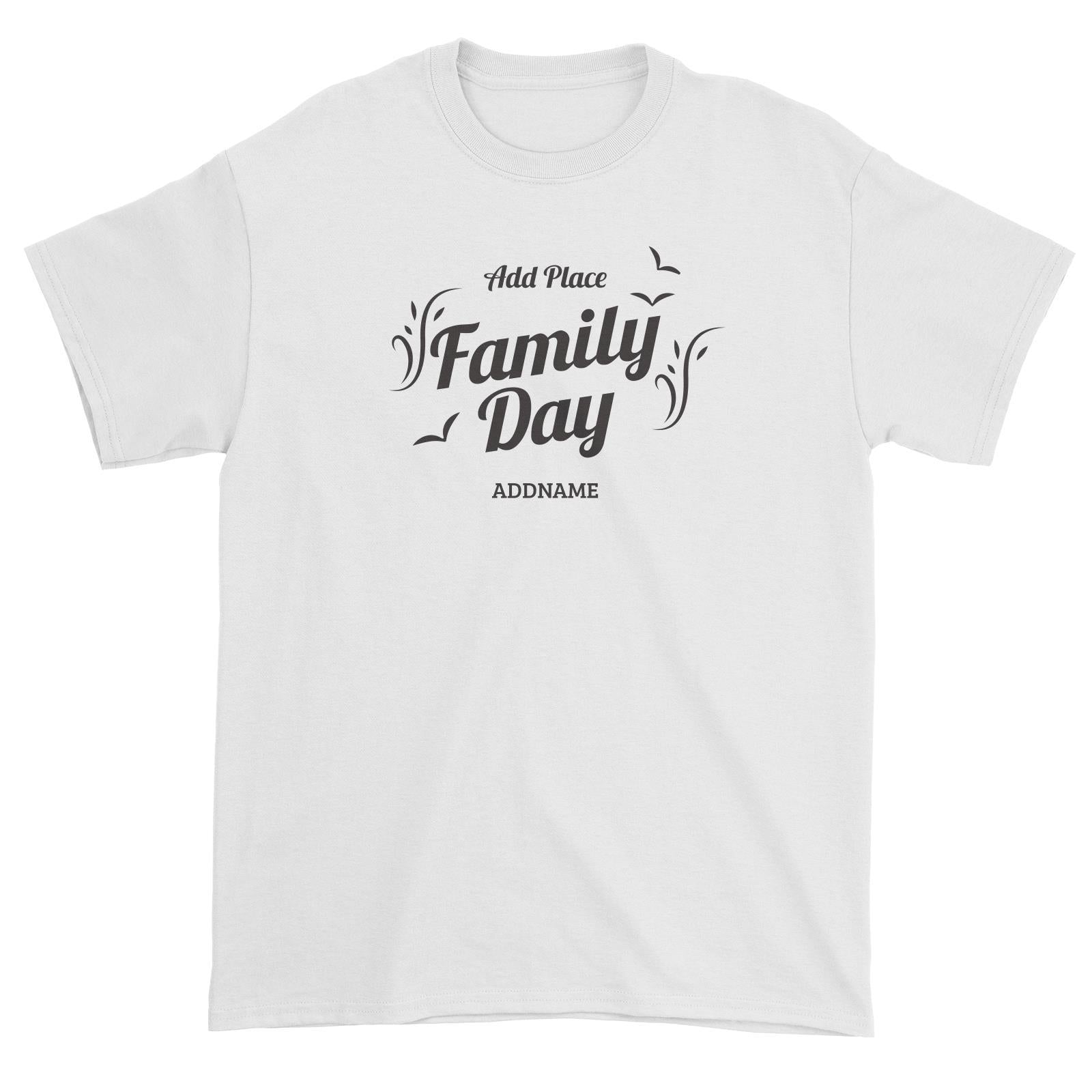 Family Day Flight Birds Icon Family Day Addname And Add Place Unisex T-Shirt