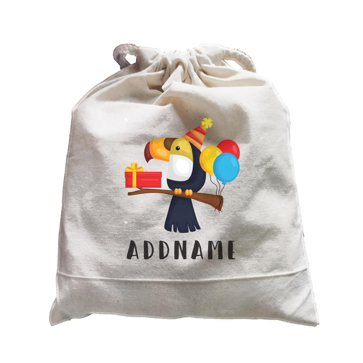 Birthday Hawaii Hornbill Wearing Party Hat Addname Satchel