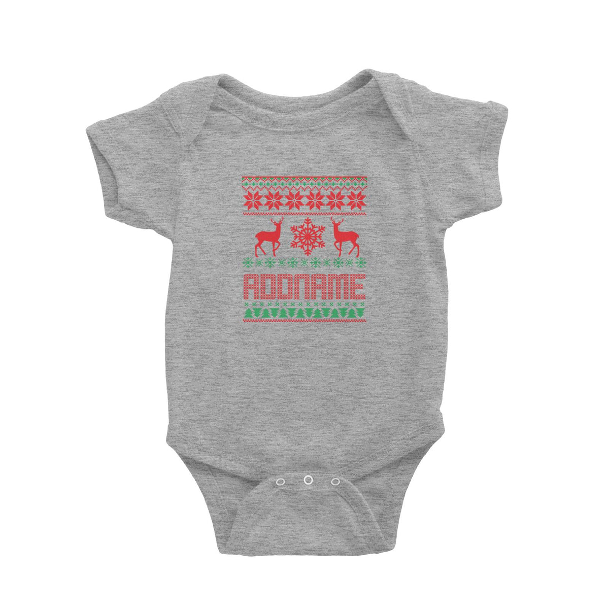 Christmas Series Sweater with Deer Baby Romper