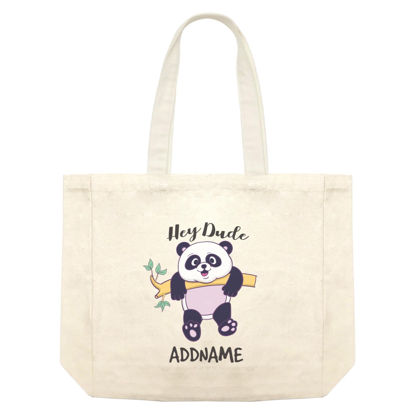 Cool Cute Animals Bear Hey Dude Panda Addname Shopping Bag
