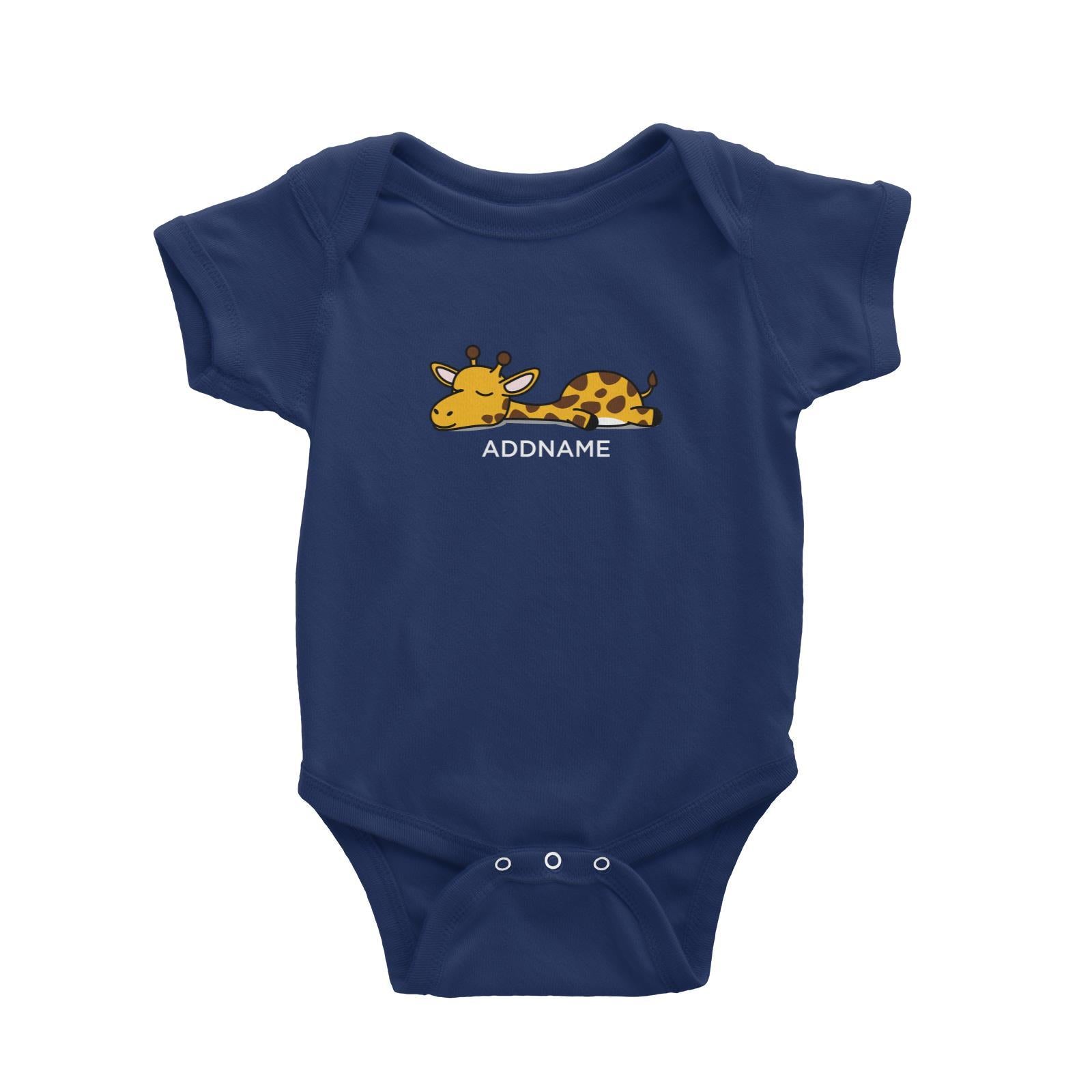 Lazy Giraffe Addname Baby Romper