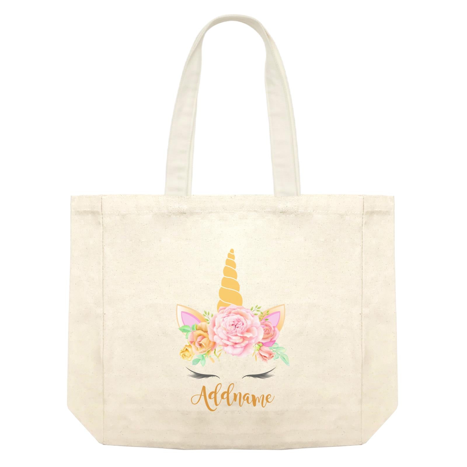 Sweet Rose Garland Unicorn Face Addname Shopping Bag